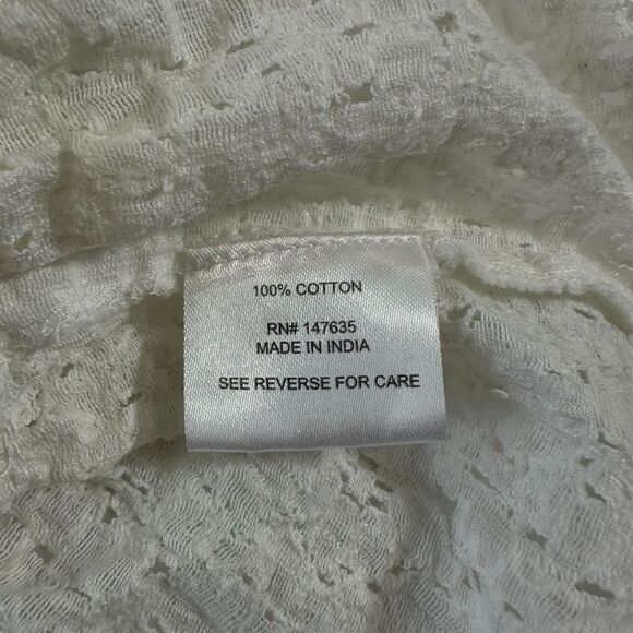 Romeo & Juliet Couture Beach Cotton Crisp Poplin Swim Cover Up, M - Picture 10 of 11